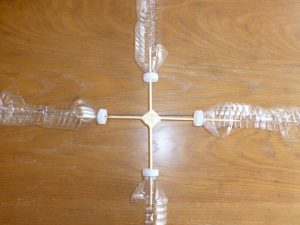 bottles in plus arrangement