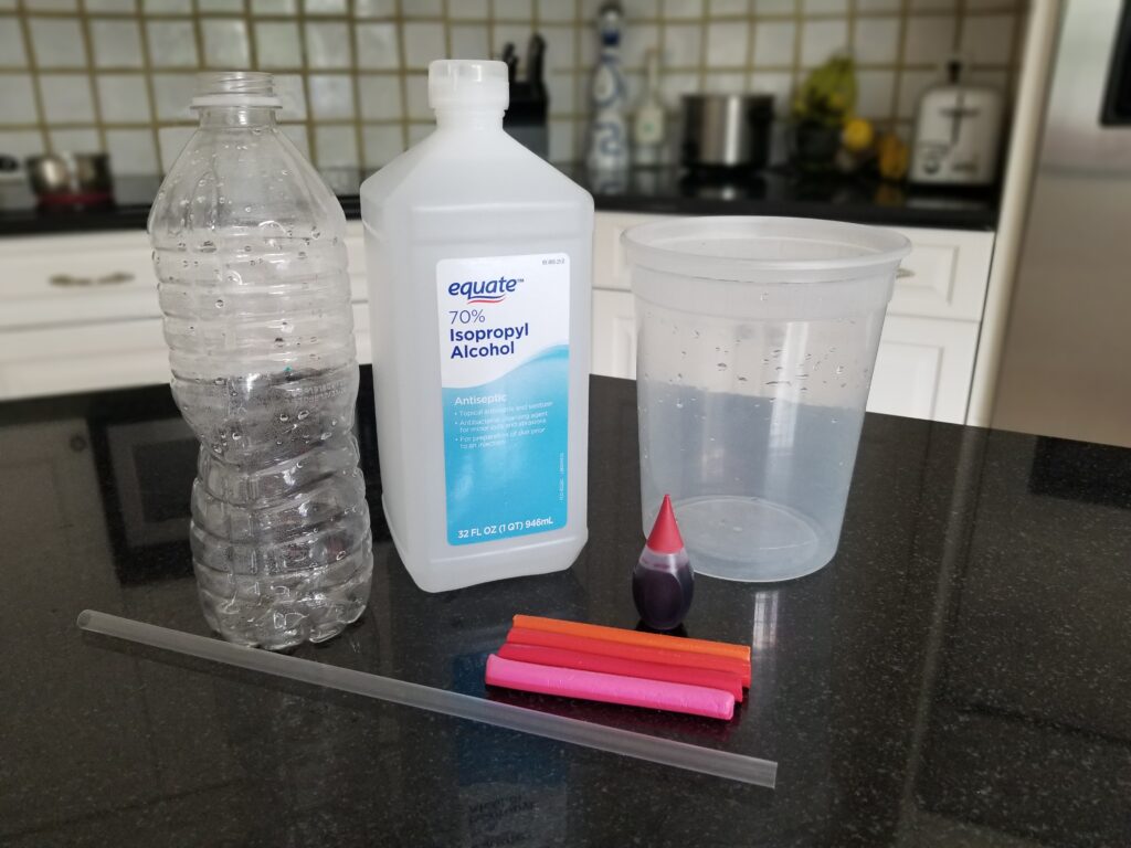 experiment materials for homemade thermometer