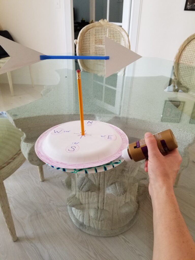 placing glue between plates