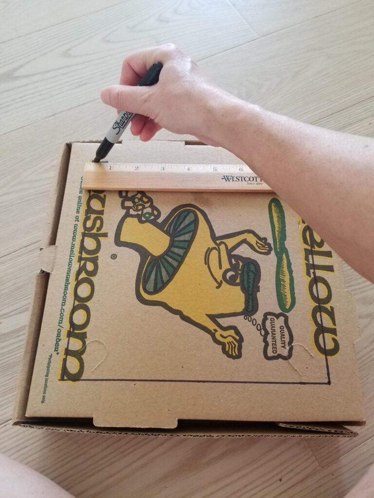 marker and pizza box