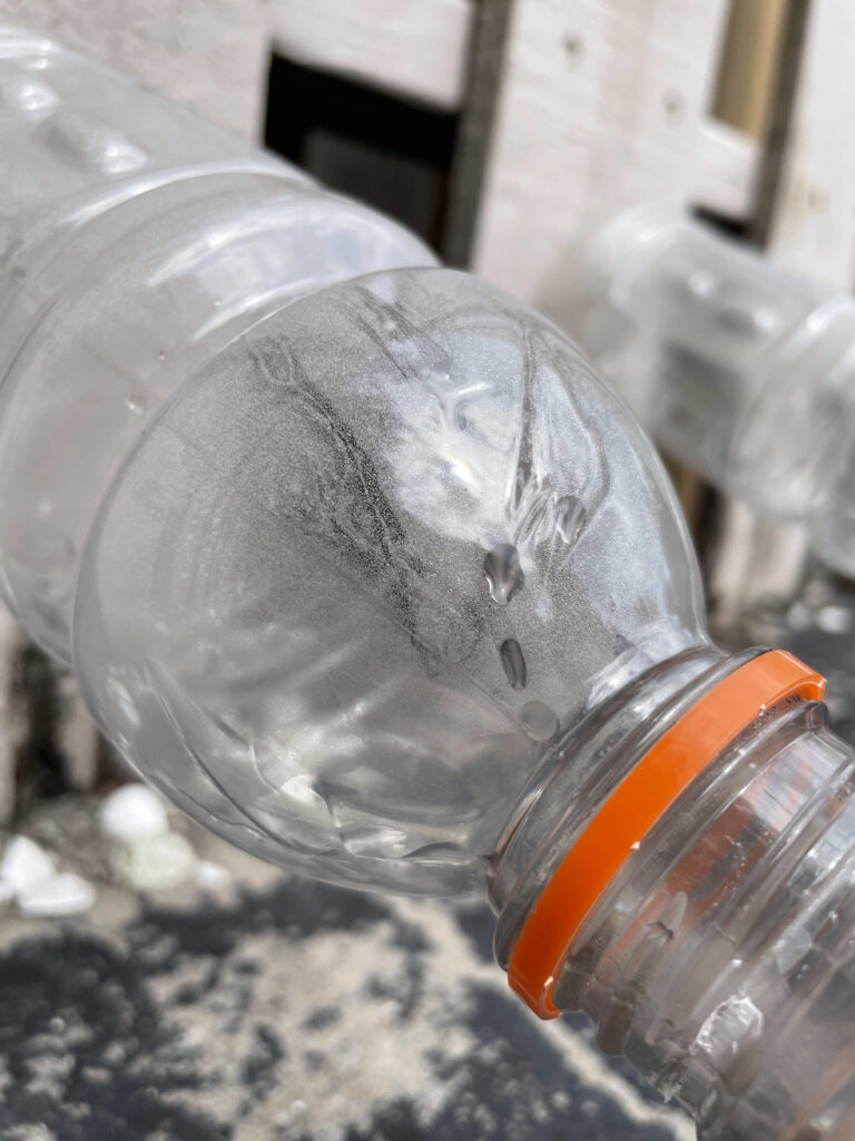 condensation inside plastic water bottle
