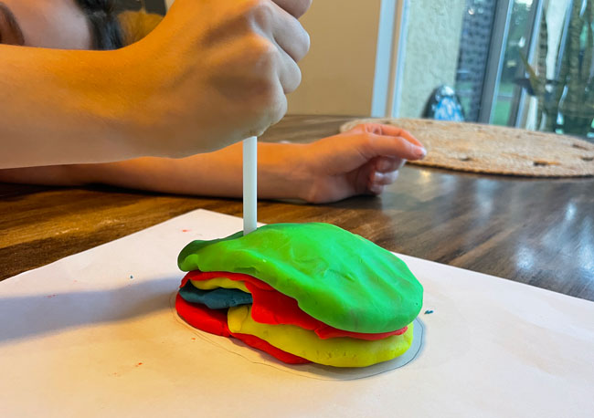 Play-Doh Core Sample - Clearway Science experment_04