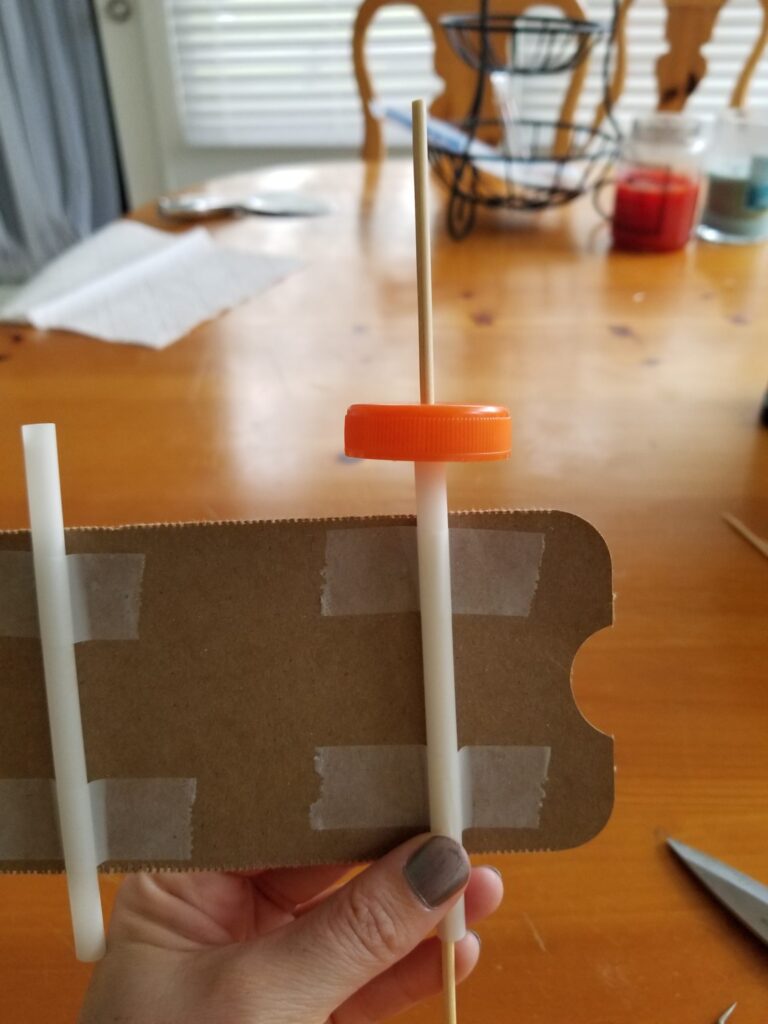 dowel through the straw