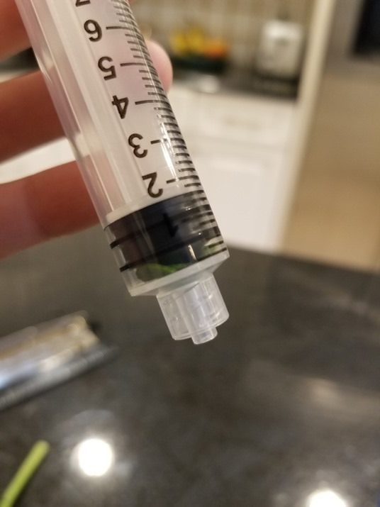 plunger in syringe