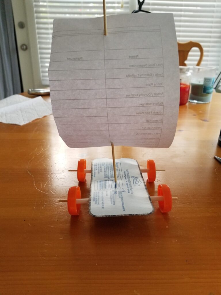 put the sail on the car