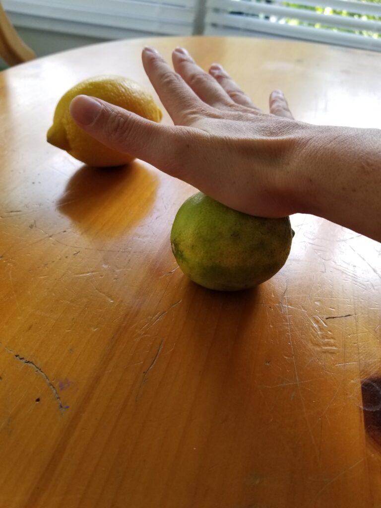 rolling a lime