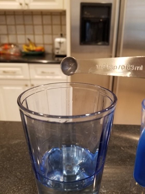 solution with bicarbonate solution